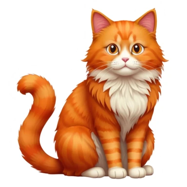 red cat sitting full body sticker