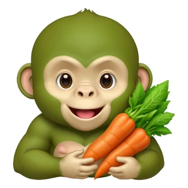 A green gorilla that loves vegetables and is part of a kindergarten named banban's kindergarten sticker