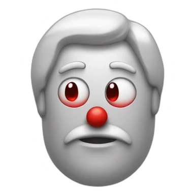 project manager clow with red nose sticker