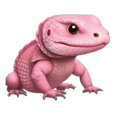 fat pink tegu lizard memecoib sticker