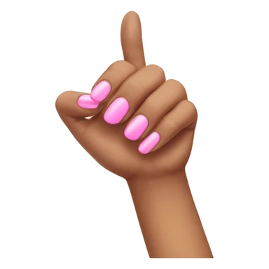 Thumbs up pink nails sticker