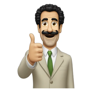 Borat two thumbs up sticker