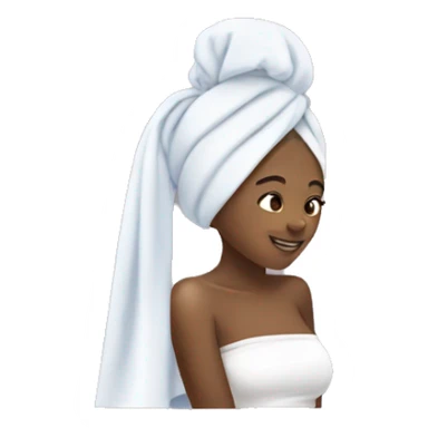 girl doing skincare with towel on her head sticker