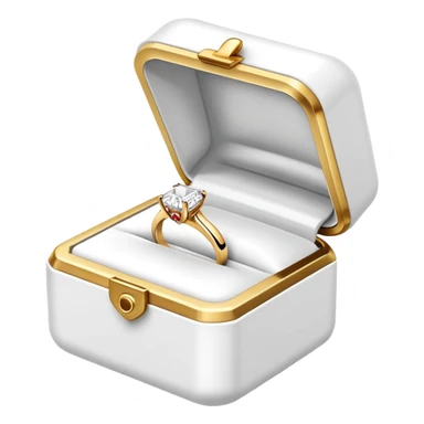 White Engagement ring box  sticker