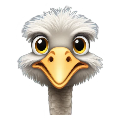 cute ostrich sticker