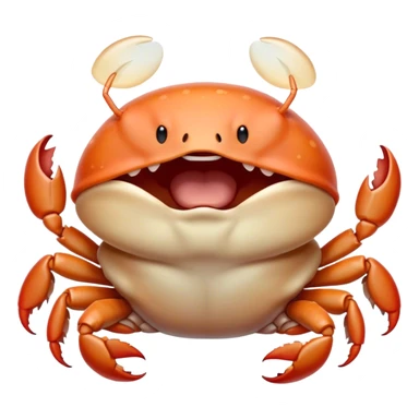 Cinematic Cute Yawning Baby Crab Portrait Emoji, Head tilted slightly with a dramatic, wide-open yawn, showcasing a petite, delicately armored body with gently drooping antennae and sleepy, half-closed eyes, Simplified yet irresistibly adorable features, highly detailed, glowing with a soft, cozy coastal glow, high shine, relaxed yet expressive, stylized with a dash of whimsical seaside charm, soft glowing outline, capturing the essence of a drowsy yet affectionate baby crab that appears ready to scuttle off for a nap! sticker