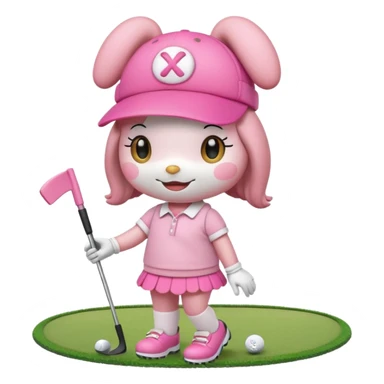 my melody golfing sticker