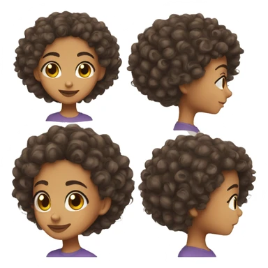 lightskin curly hair  sticker