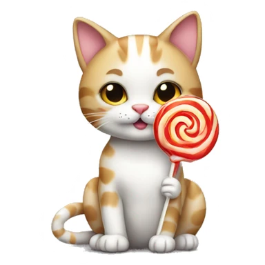 CAT WITH LOLIPOP sticker