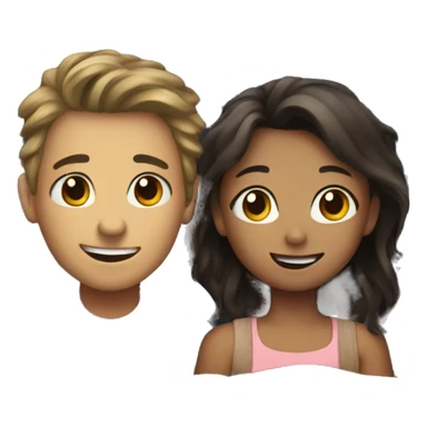 sweet boy and girl in the car sticker