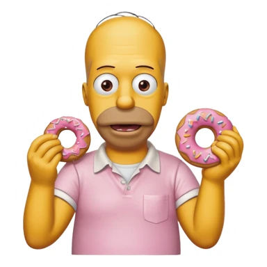 homer simpson white shirt eating  a donnut sticker