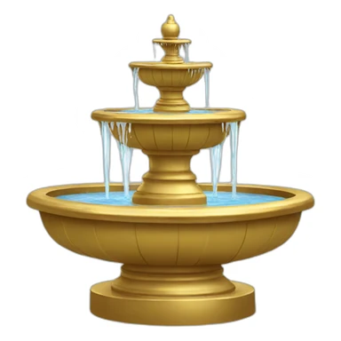 golden fountain sticker