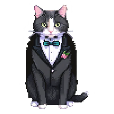 tuxedo cat sticker
