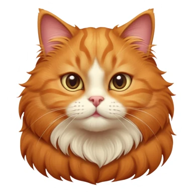 cinematic-adorable-big-eyed-fluffy-solid ginger-persian-cat-portrait-emoji,-head-tilted-playfully-with-a-sweet-expression,-fluffy-solid ginger-fur,-simplified-yet-irresistibly-cute-features-with-large,-expression, solid ginger cat sticker