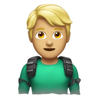 blonde man in a dinosaur costume sticker