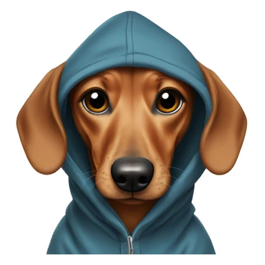 Dachshund in hoodie  sticker