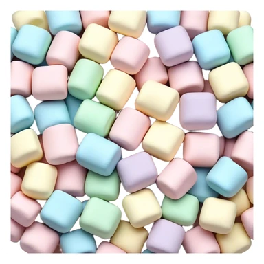 Pastel colored mini-marshmallows sticker
