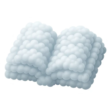 thick open book made entirely of small, very bright white, fluffy, convex clouds, matte glass style, emphasis on volume and luminosity of clouds, no background sticker