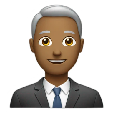 man sitting at a conference sticker