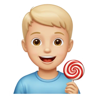 happy Kid eating cand sticker