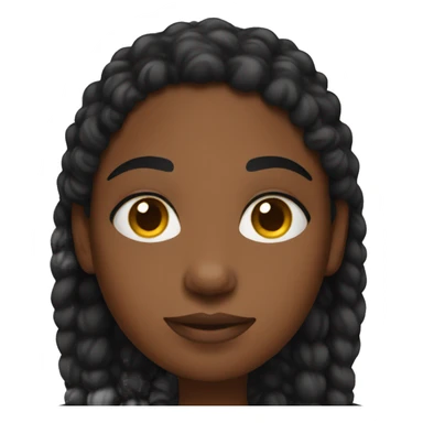 cozy black girl sticker