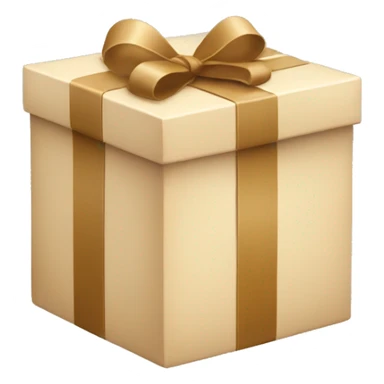 beige gift box sticker