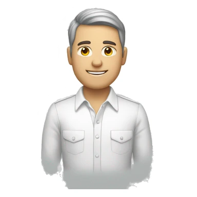 corpo de homem branco com roupa social sticker