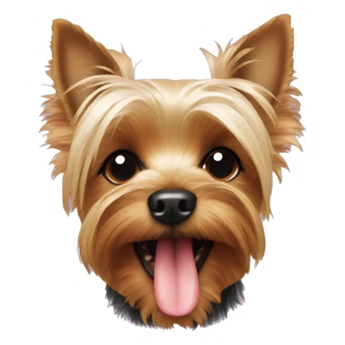 Yorkie with tongue out  sticker