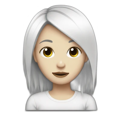 White emo girl sticker