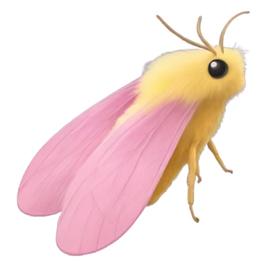 Fluffy normal Rosy maple moth sticker