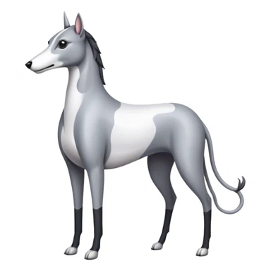 Unicorn black greyhound sticker