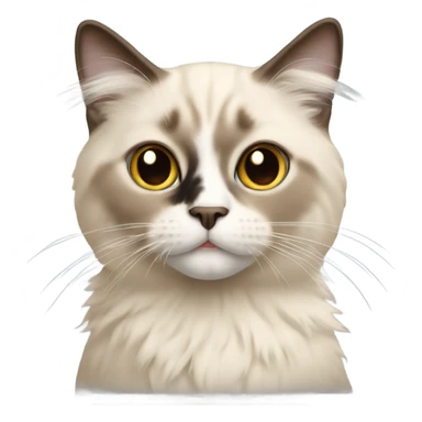 Beige ragdoll cat sticker