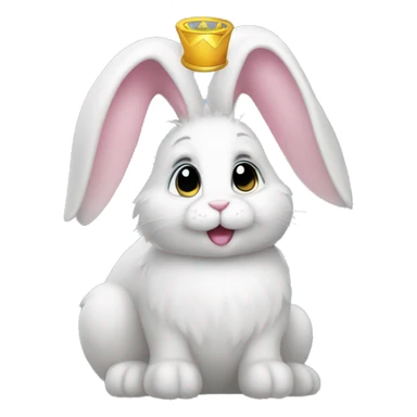 bunny with a halo sticker