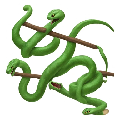 3 snakes hanging out  sticker
