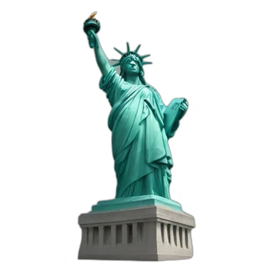 Un goril qui tien la statue de la liberté sticker