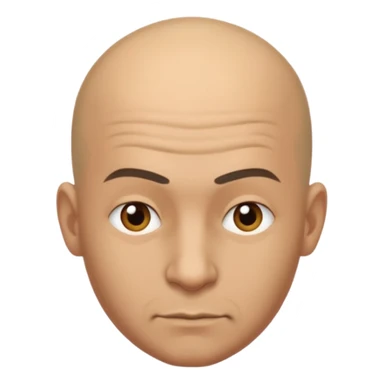 bald man with very smallmohawk sticker