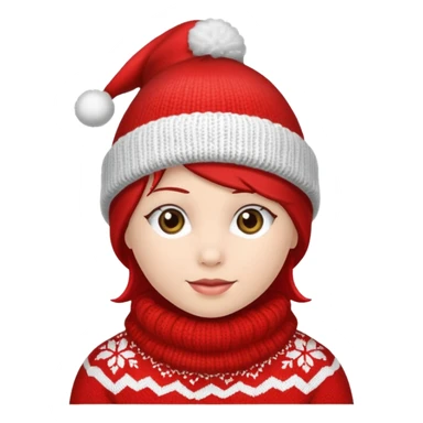 red christmas hat with white logo "S" sticker