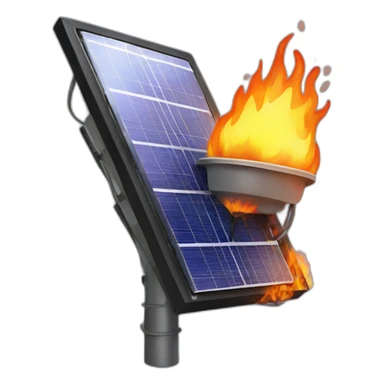 Solar panel on fire sticker