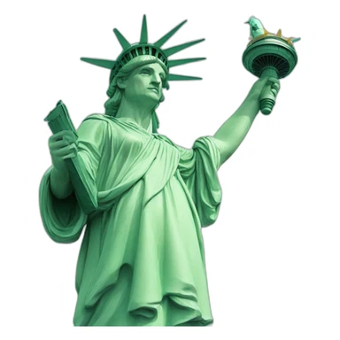 Statue of liberty  dess like santa claus sticker
