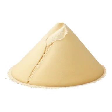 realistic small mound or scatter of wheat flour, fine pale white, uneven edges, dry powdery look, subtle texture, no bowl, packaging, or faces, clean 3D, soft lighting, transparent background, emoji scale sticker