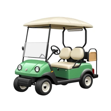 Cute golf cart emoji sticker