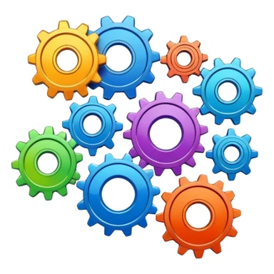 cogs made of paint sticker
