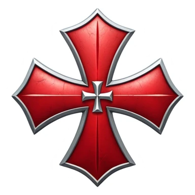 Red templar cross sticker