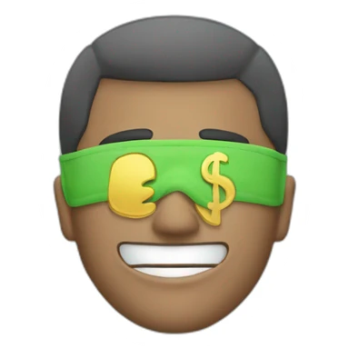 man-mask-bag-of-money sticker