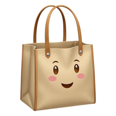 cartoon market bag, do not add stripes and make it empty. Do not add face sticker