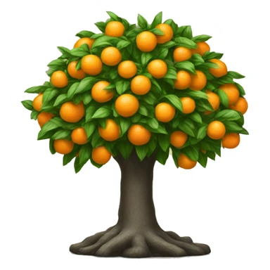 Orange blossom tree sticker