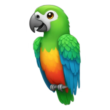 happy animal parrot sticker
