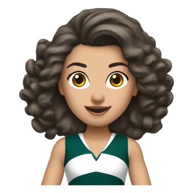 Philadelphia Eagles cheerleader brunette cheer sticker