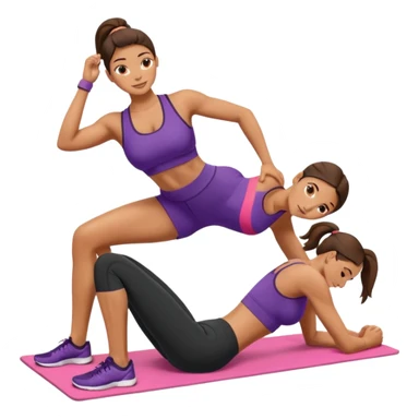 Lady Doing Glute Bridges sticker