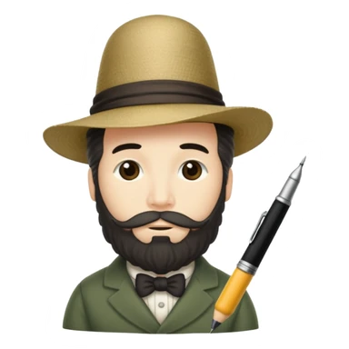 Herman .melville as a silk worm. sticker